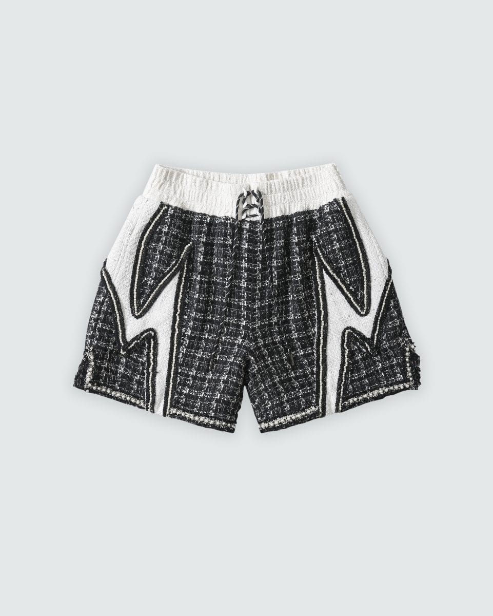 BAU ♥ BOWIE A-line tweed shorts /追跡付 Tweedy Boxing Shorts [Made to Order] | KOWLOON CITY BOY